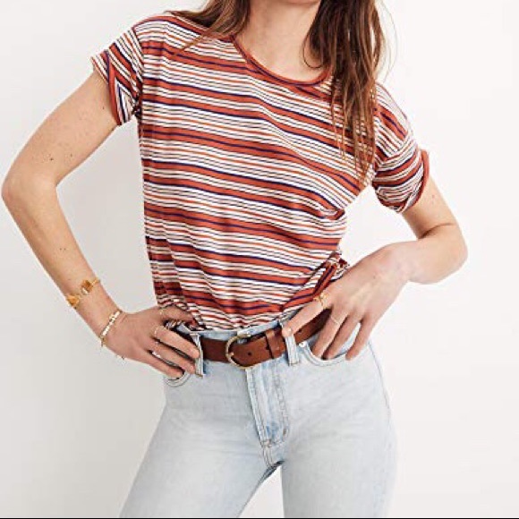 Madewell Crewneck Striped Tee Sz xxs - Picture 3 of 4